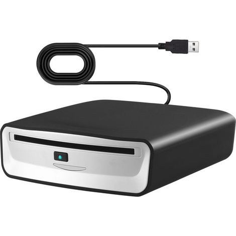 1 lecteur CD DVD voiture, navigation intégrée, compatible Android 4,4+, pour autoradio sans lecteur, usage véhicule/téléviseur/PC portable