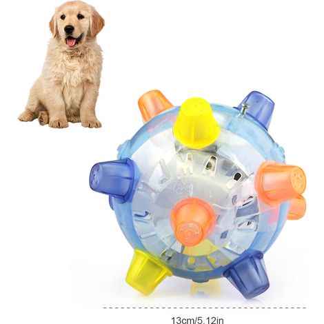 Balle de jeu LED pour animaux de compagnie, balle musicale rebondissante, balle dansante pour chiens et chats (1/5)