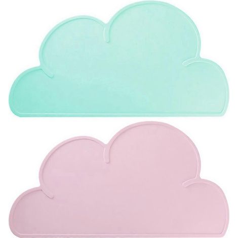 Stück Silikon-Tischsets mit Cartoon-Wolkenmotiv, hitzebeständige Unterlage (Farbe zufällig)-48X27CM-Random Color (1/4)