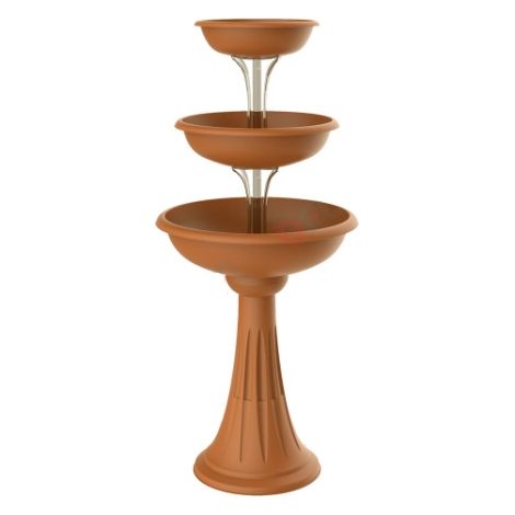 Ciotola per fiori con colonna colore terracotta 30x40x50 cm