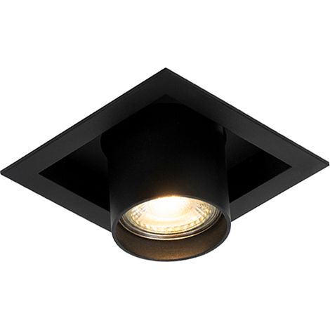 Modern Recessed Spotlight Black Adjustable - Roof