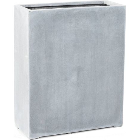 Jardinière haute en fibre de verre H 72 cm Gris ciment - dimhaut: H 72 cm - couleur: Gris ciment