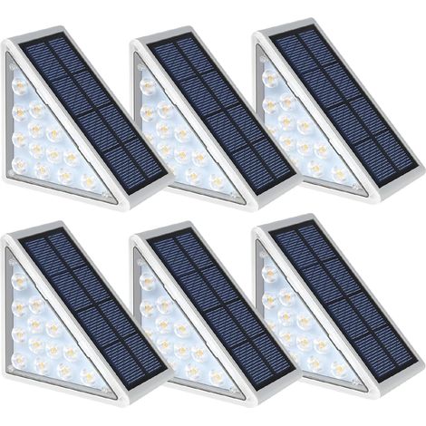Lampes solaires LED pour marches d'escalier extérieures étanches, lampes solaires de terrasse, décoration extérieure IP67, loL098 (1/5)