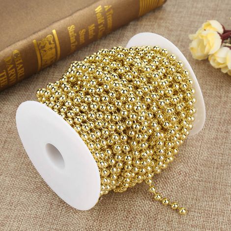 mm vergoldete Perlenkette – 25 m für DIY-Hochzeitsdekoration