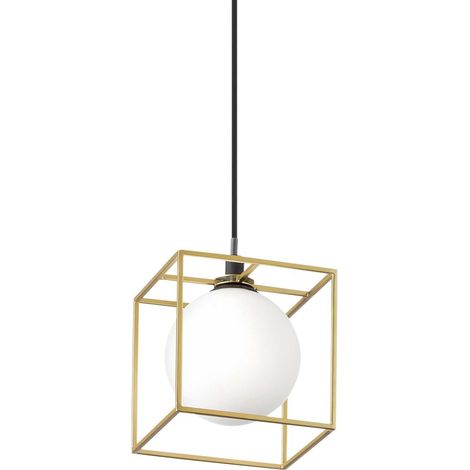 Suspension décorative en fil de fer cubique Fourmi en laiton, G9 (1/2)