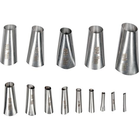 Silikondüsen-Set aus Edelstahl, 14-teilig
