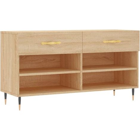Tabouret à chaussures Sonoma en chêne, 102x35x55 cm, bois d'ingénierie. (1/5)