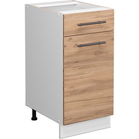 Meuble cuisine Fame-Line, Chêne de force doré, 40 cm sans plan de travail, Vicco