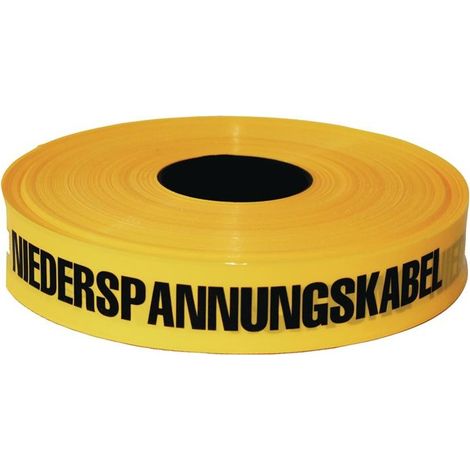 KELMAPLAST Trassenwarnband Achtung NiederspannungskabelBreite 40 mm Länge 250 m gelb