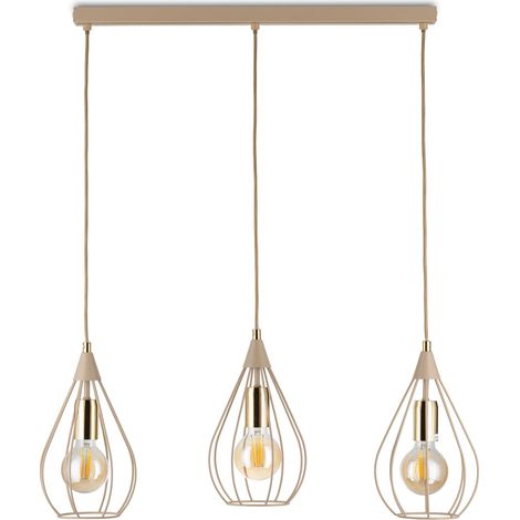 Lampada a sospensione Noa Beige 3xE27 75 cm (1/4)