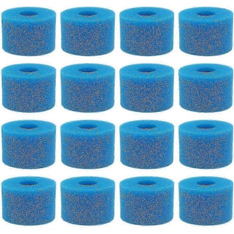 Lot de 16 cartouches filtrantes réutilisables pour spa et jacuzzi, type S1 - Mousse lavable pour spa pur (1/5)