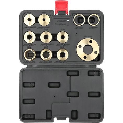 11-teiliges Set Messing-Frässchablonen mit Kontermutteradapter und Fräszubehör