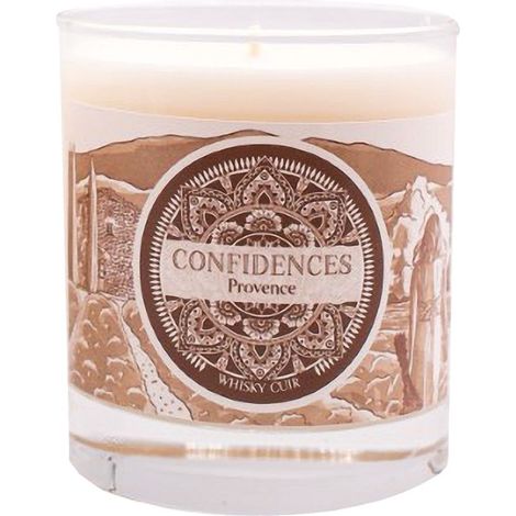 Bougie parfumée whisky cuir fabriquée en provence 180 g (1/3)