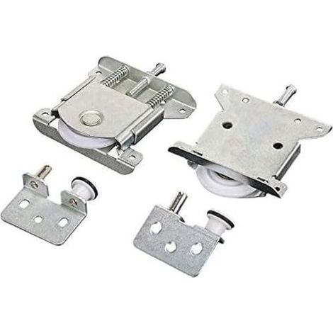 2-Piece Sliding Wardrobe Door Rollers, Sliding Door Parts for Wardrobe Doors, Wheels, Rollers, Wardrobe Runners Guides, Sliding Wardrobe Door Roller, 30 kg Load Capacity (1/4)