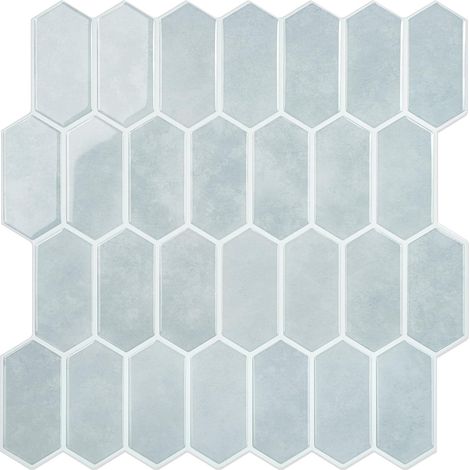 30,5x30,5 cm Carreaux Hexagonaux Longs À Décoller Et Coller Pour Cuisine, 10 Feuilles De Carreaux Muraux Auto adhésifs 3D, Autocollants Pour Carrelage