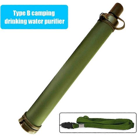 Filtre à eau portable pour le camping, filtre à paille, système de filtration d'eau, outil de survie en cas d'urgence en pleine nature