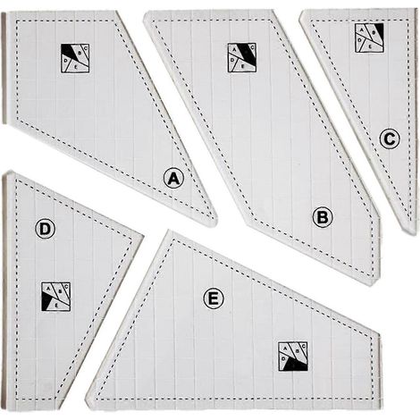 Gabarit de découpe pour patchwork créatif (4/5 pièces) en acrylique, règle manuelle à faire soi-même (1/5)