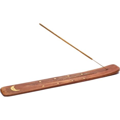Porte bâton d'encens en bois motif Lune (1/2)
