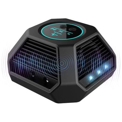 Ultrasons pour Rats, répulsif à ultrasons Souris, Souris et Rats 360 ° avec lumière LED rongeurs parasit araignées Papillons Fourmis - (1/5)
