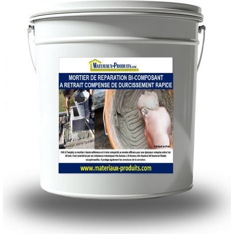 Mortier de réparation bi-composant à retrait compensé de durcissement rapide - 7 Kg Gris clair - MATPRO (1/3)