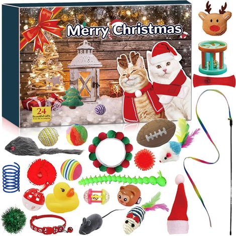 Calendrier de l'Avent 2025 avec 24 jours - Calendrier de Noël surprise pour l'intérieur - Cadeau surprise pour les amoureux des chats (1/5)