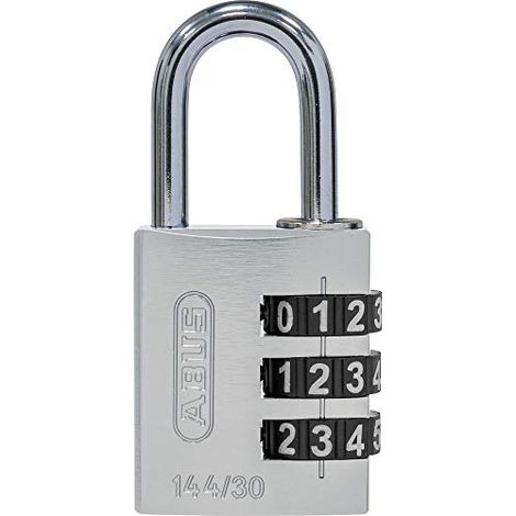 ABUS Lucchetto a combinazione in alluminio 144/30, con numeri grandi, 80798 (1/3)