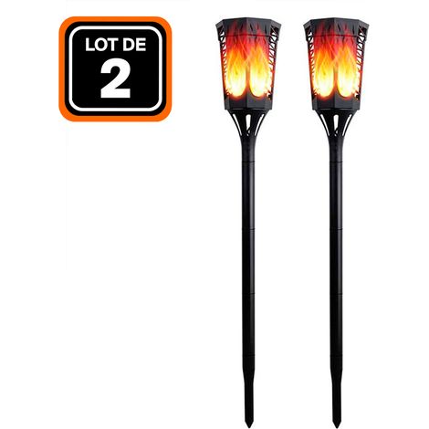 2ER-PACK SOLARFLAMMEN DÄMMERUNGSSENSOR LEDS 35 LUMEN (1/5)