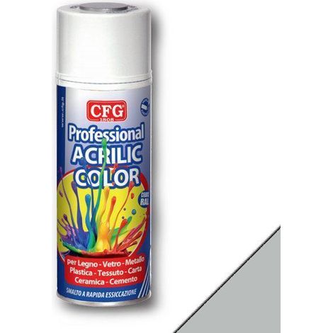 Vernice spray acrilica grigio chiaro ral 7035 400ml, cfg sp7035