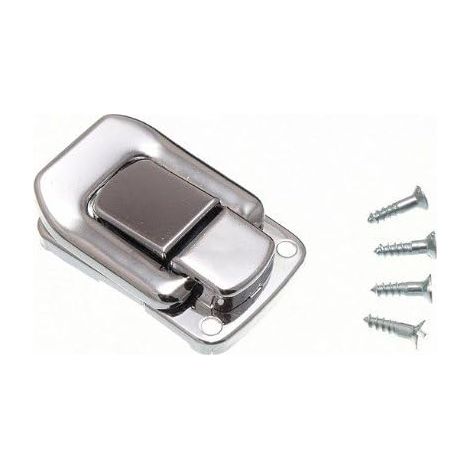 Lot de 12 loquets de verrouillage CP chromées + vis 48 mm x 33 mm. (1/2)