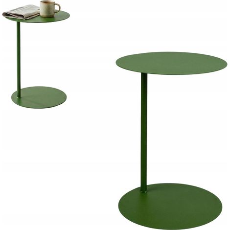 Tavolino laterale per laptop, in metallo, verde, El Valle S Fi 40x50 (1/5)