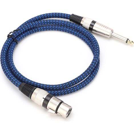 Câble audio 6,35 mm femelle vers XLR mâle 6,5 mm, micro & guitare, cuivre sans oxygène, pour table de mixage, 3 mètres (9,8 pieds) (1/5)