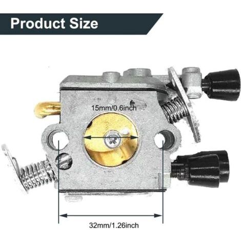 NALOOKAMIC  MS250 Carburateur pour Stihl MS 250 021 MS210 023 MS230 025 tronçonneuse Remplacement pour  1123-120-0603 Carb