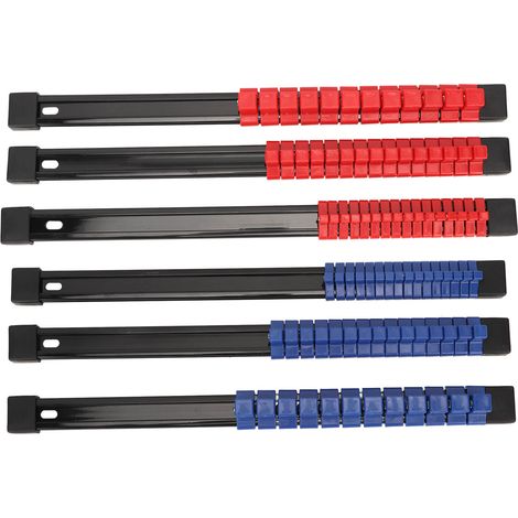 Porte-douilles à clipser 1/2, 3/8 et 1/4, organisateur de douilles en plastique multifonctionnel pour armoire à outils, lot de 6