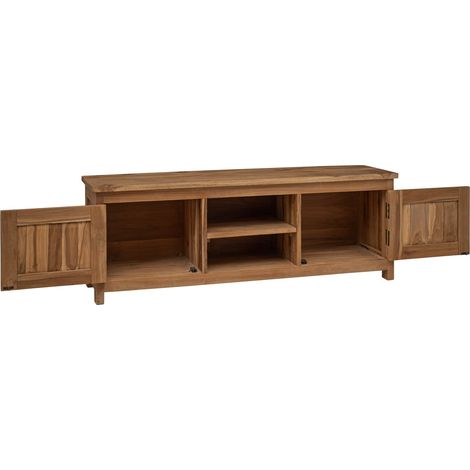 Maison Exclusive - TV-Schrank 110 x 30 x 40 cm Natur Massivholz T (1/5)