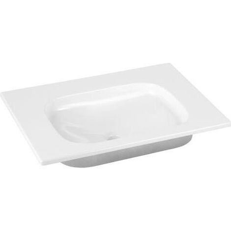Lavabo de cerámica ROYAL UNIVERSE 655 x 16 x 495 mm sin orificio para grifería, sin rebosadero blanco KEUCO