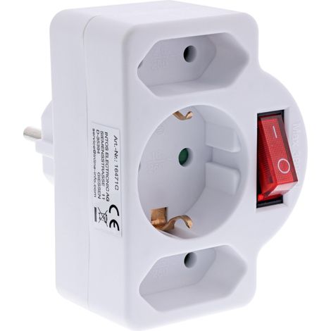 Adaptador de enchufe logilink 16471C blanco 16 A 250 V (1/3)