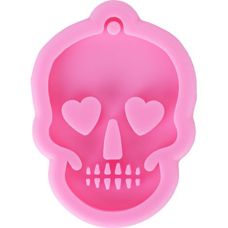 Moule en silicone DIY forme de crâne pour porte-clés, chocolat, fondant, pâtisserie, décoration de gâteau (1/5)