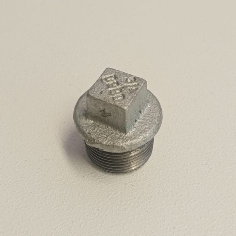 Raccordo m 3/4'' - 2 pz tappo di ghisa zincata malleabile (1/4)