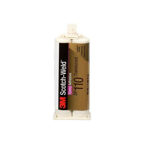 3M – Adhésif époxy transparent 48 ml – Cartouche double pour assemblage industriel – Résistance au cisaillement 19 MPa – Durcissement en 48h - DP110