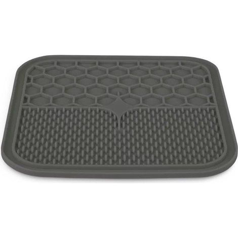 Zolux Alfombrilla de silicona gris para lamer para perro