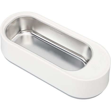 Ultraschallreiniger für Zuhause, Brillen, Uhren und Schmuck, tragbarer Ultraschallreiniger, weiß und grau, 220-V-EU-Stecker (1/5)