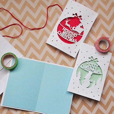 Matrices de découpe en métal « Boule de Noël » pour scrapbooking, cartes et décorations en papier à gaufrer (1/4)