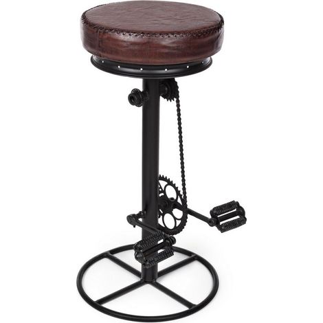 Sgabello da bar Cycle per interno, Struttura In Acciaio Con Finitura Oro, 42 x 42 x 80 cm -Classic (1/5)