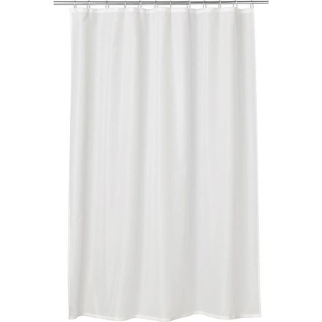 Tenda doccia o vasca bagno in poliestere 180x200 e 240x200 vari colori - Misure: 240x200 cm - COLORE: Bianca