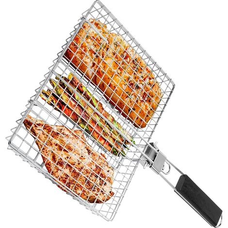 Panier de cuisson extra large avec poignée amovible Idéal pour les réunions famille et aventures en plein air barbecue Taille familiale - (1/5)