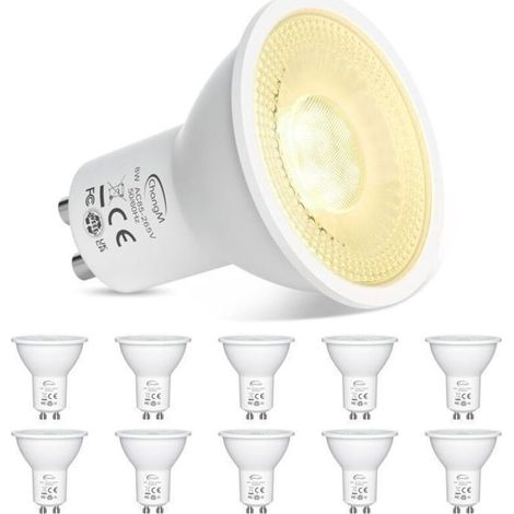Ampoule GU10 LED Blanc Chaud 2700K, 7W équivalent Ampoule Halogène 70W, 720LM, Ampoules LED Spot, Non Réglable, Lot de 10 (1/5)