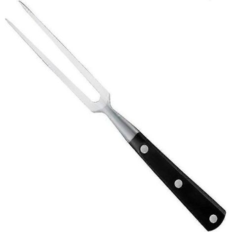 1 Fourchette à découper, Acier inoxydable, Manche ABS ergonomique, Résistant chaleur, Cuisson viande barbecue (1/4)