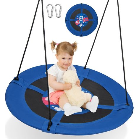 Costway 104cm Saucer Tree Swing Indoor Outdoor Flying Swing Seat Adjustable Hanging Rope (1/5)