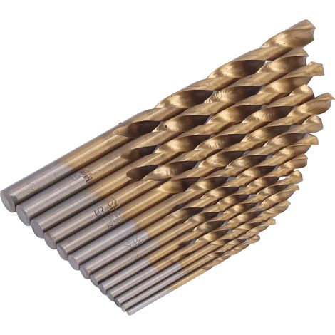 13-teiliges HSS-Schnellwechsel-Bohrerset für Holz und Metall, Schnittdurchmesser 1,5–6,5 mm, Schaft mit Goldkoffer (1/5)