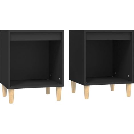 Maison Exclusive - Nachttische 2 Stk. Schwarz 40x35x50 cm